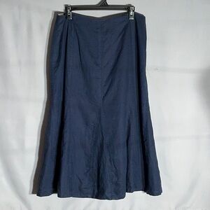 Kim Rogers Signature 
Navy Blue A-line Women Size 12 Maxi Skirt